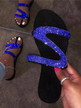 Chanclas con parches de diamantes de imitación